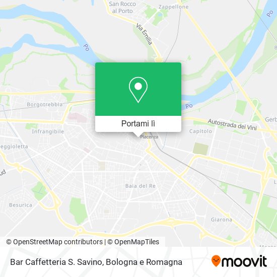Mappa Bar Caffetteria S. Savino