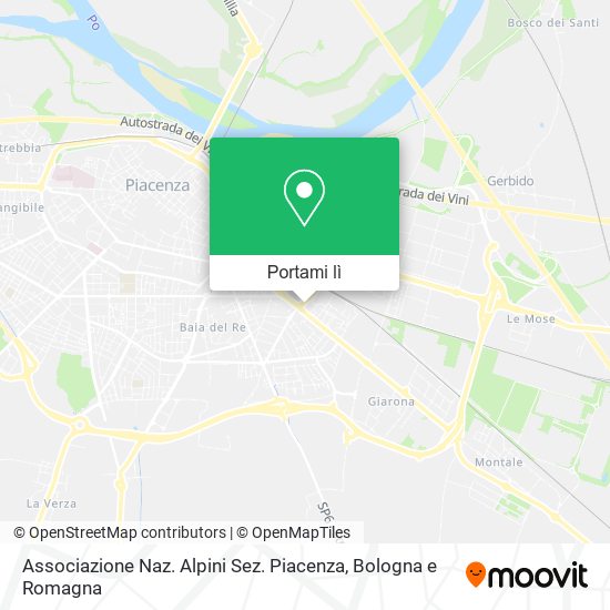 Mappa Associazione Naz. Alpini Sez. Piacenza