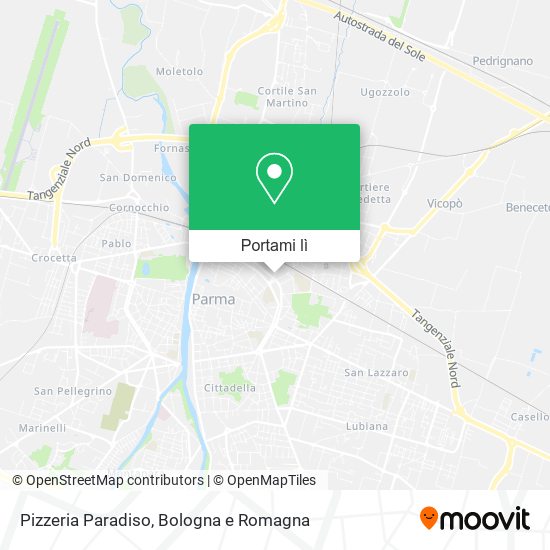Mappa Pizzeria Paradiso