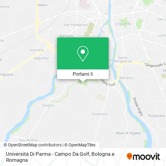Mappa Università Di Parma - Campo Da Golf