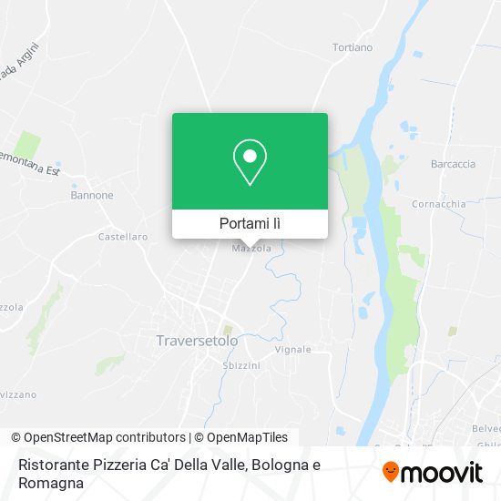 Mappa Ristorante Pizzeria Ca' Della Valle