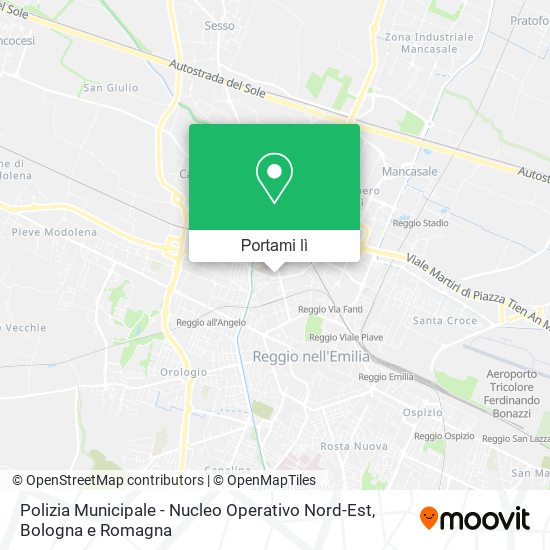 Mappa Polizia Municipale - Nucleo Operativo Nord-Est