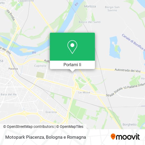 Mappa Motopark Piacenza