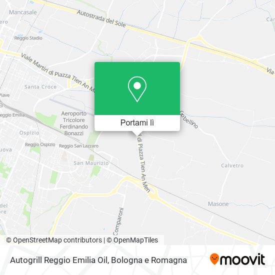 Mappa Autogrill Reggio Emilia Oil