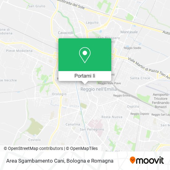 Mappa Area Sgambamento Cani