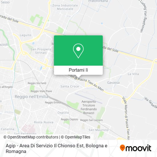 Mappa Agip - Area Di Servizio Il Chionso Est