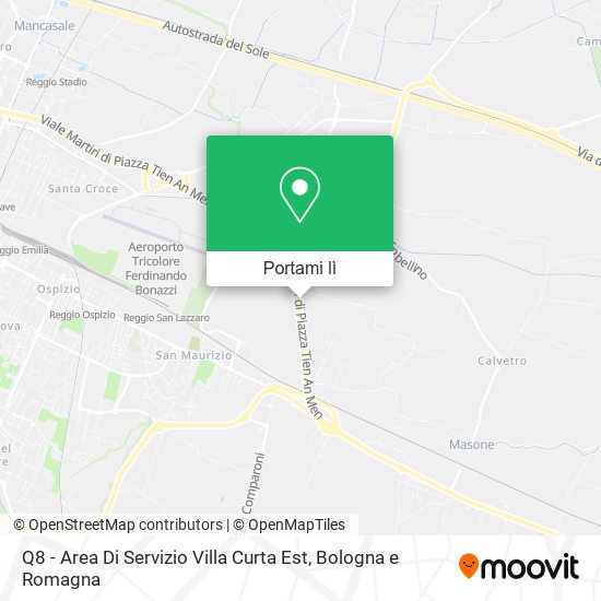 Mappa Q8 - Area Di Servizio Villa Curta Est