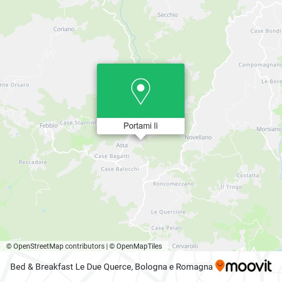 Mappa Bed & Breakfast Le Due Querce