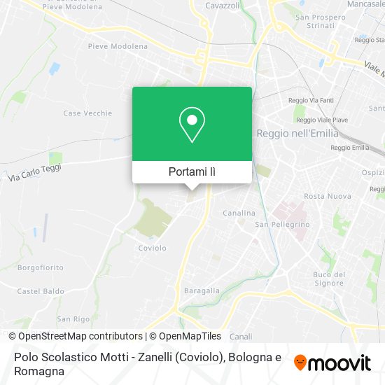 Mappa Polo Scolastico Motti - Zanelli (Coviolo)