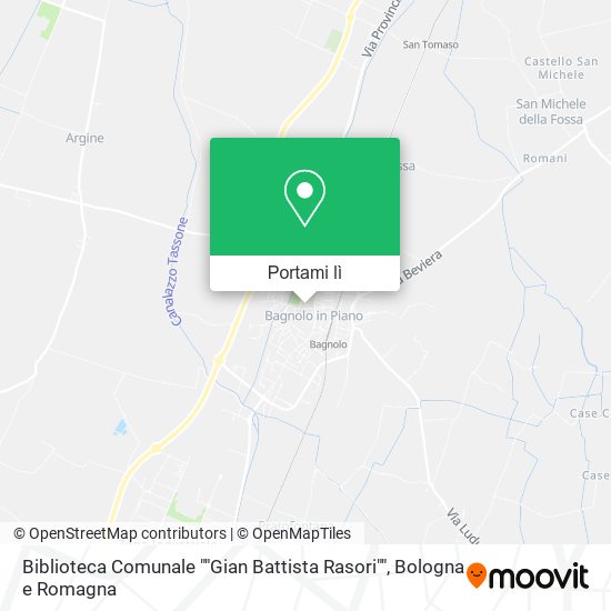 Mappa Biblioteca Comunale ""Gian Battista Rasori""