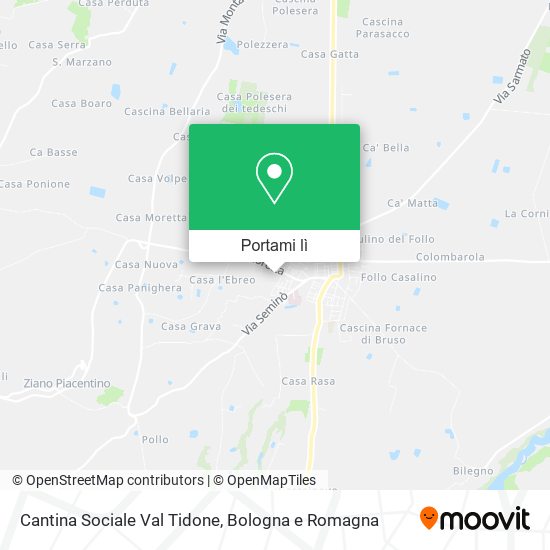 Mappa Cantina Sociale Val Tidone
