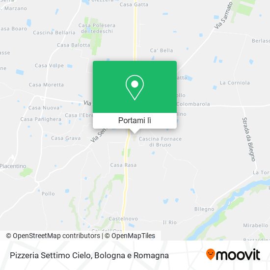 Mappa Pizzeria Settimo Cielo