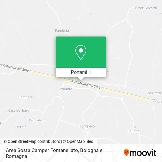 Mappa Area Sosta Camper Fontanellato
