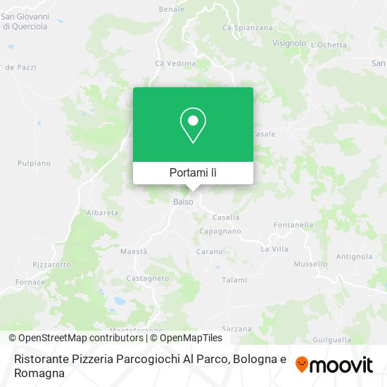 Mappa Ristorante Pizzeria Parcogiochi Al Parco