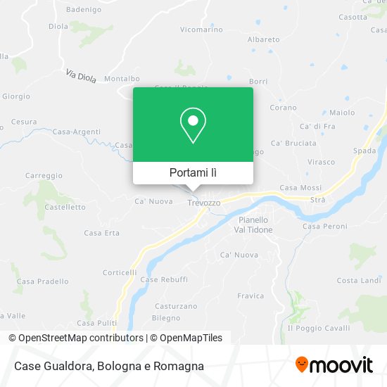 Mappa Case Gualdora