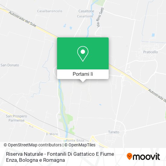 Mappa Riserva Naturale - Fontanili Di Gattatico E Fiume Enza