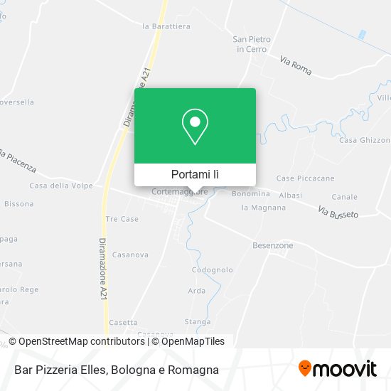 Mappa Bar Pizzeria Elles