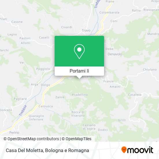 Mappa Casa Del Moletta