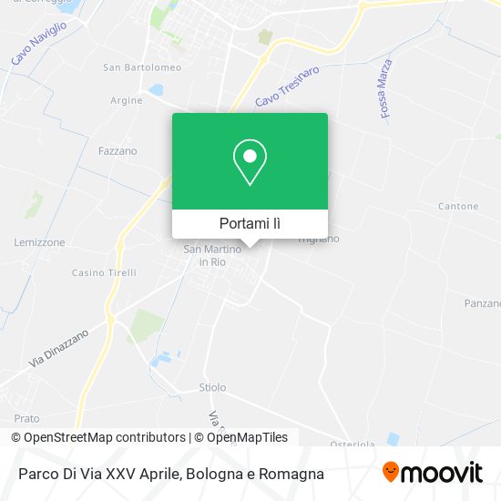 Mappa Parco Di Via XXV Aprile