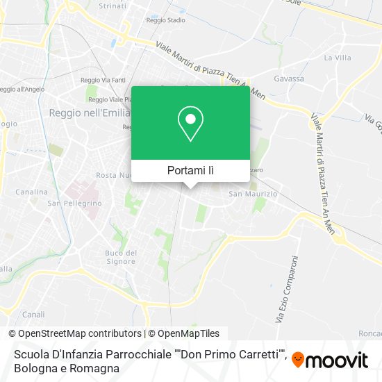 Mappa Scuola D'Infanzia Parrocchiale ""Don Primo Carretti""