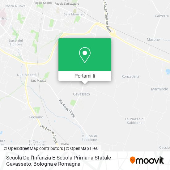 Mappa Scuola Dell'Infanzia E Scuola Primaria Statale Gavasseto