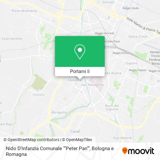 Mappa Nido D'Infanzia Comunale ""Peter Pan""