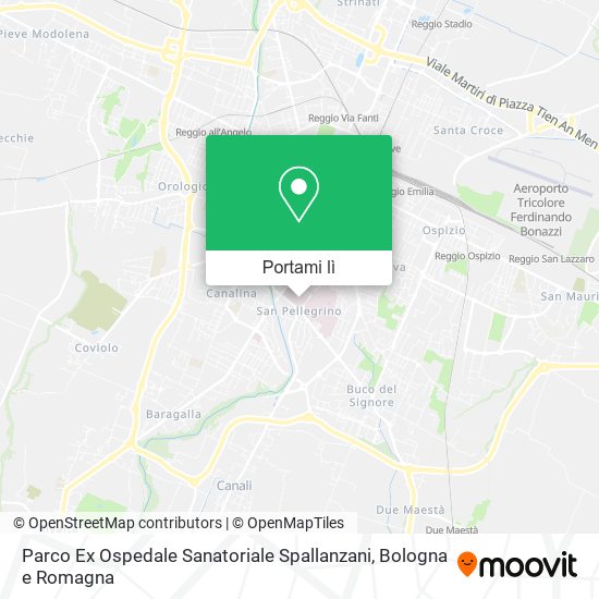 Mappa Parco Ex Ospedale Sanatoriale Spallanzani