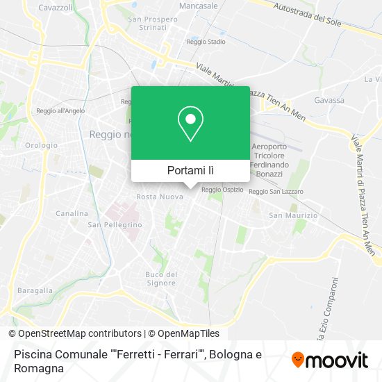Mappa Piscina Comunale ""Ferretti - Ferrari""