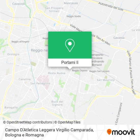 Mappa Campo D'Atletica Leggera Virgilio Camparada