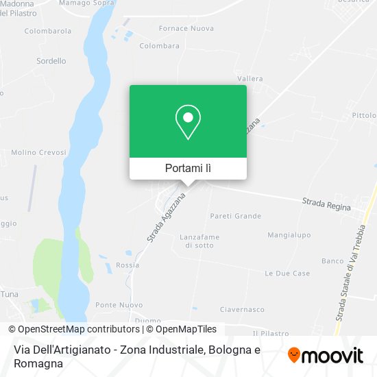 Mappa Via Dell'Artigianato - Zona Industriale