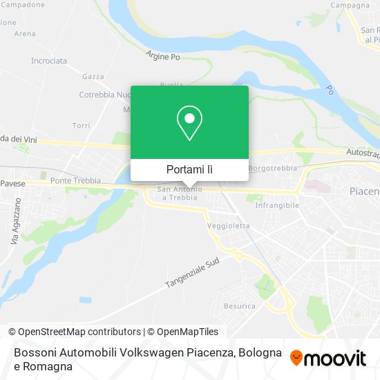 Mappa Bossoni Automobili Volkswagen Piacenza