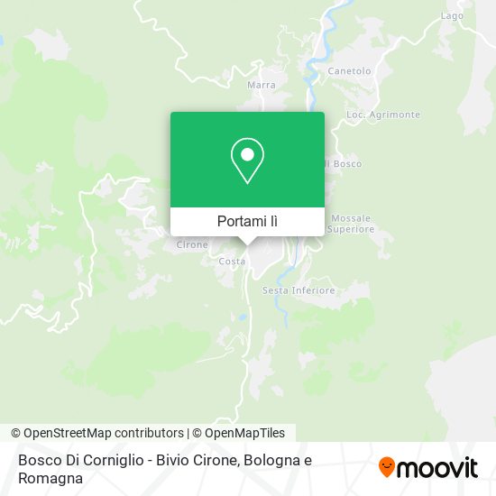 Mappa Bosco Di Corniglio - Bivio Cirone
