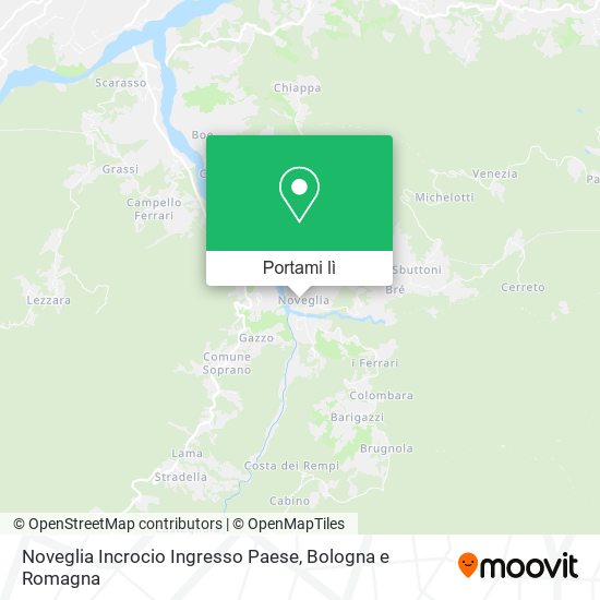 Mappa Noveglia Incrocio Ingresso Paese