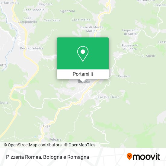 Mappa Pizzeria Romea