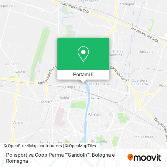 Mappa Polisportiva Coop Parma ""Gandolfi""