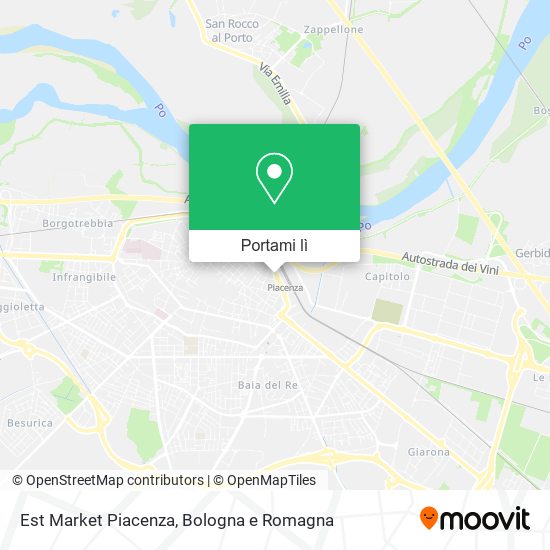 Mappa Est Market Piacenza