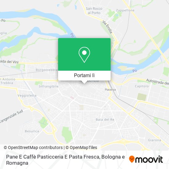 Mappa Pane E Caffè Pasticceria E Pasta Fresca