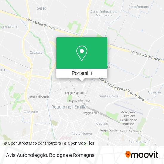 Mappa Avis Autonoleggio