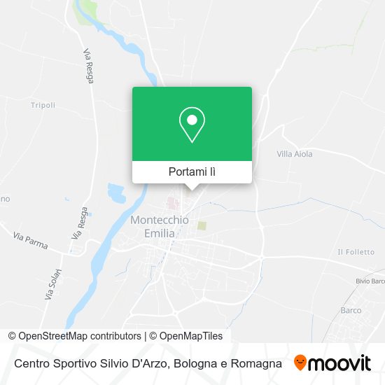 Mappa Centro Sportivo Silvio D'Arzo
