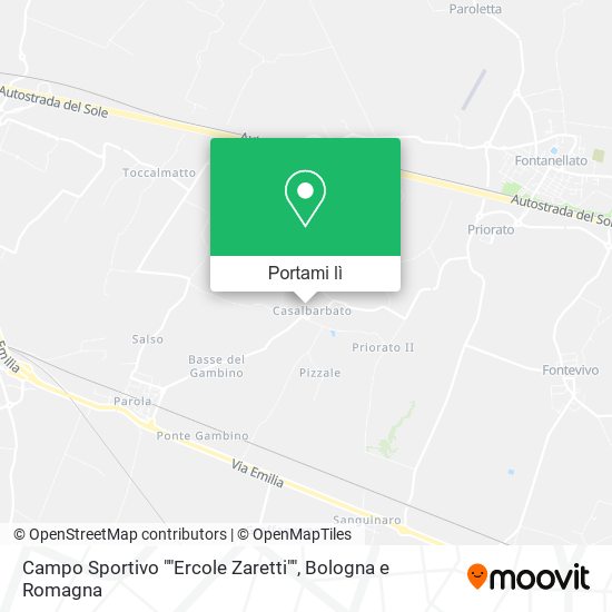 Mappa Campo Sportivo ""Ercole Zaretti""