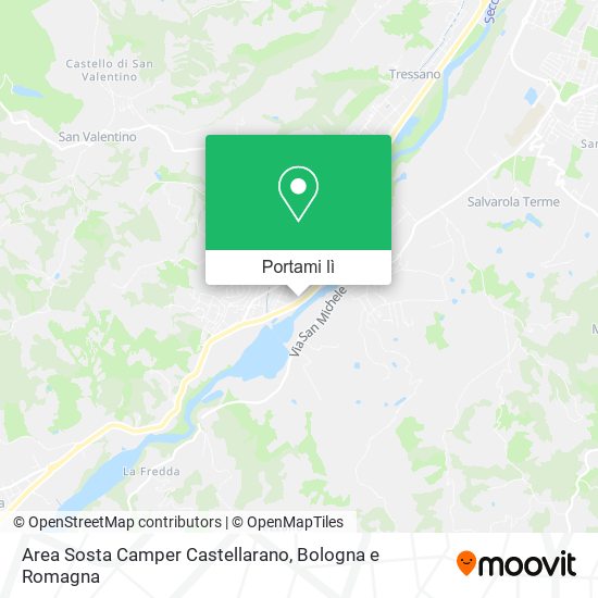 Mappa Area Sosta Camper Castellarano