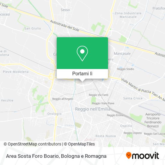 Mappa Area Sosta Foro Boario
