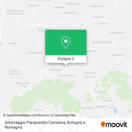 Mappa Atterraggio Parapendio Campora