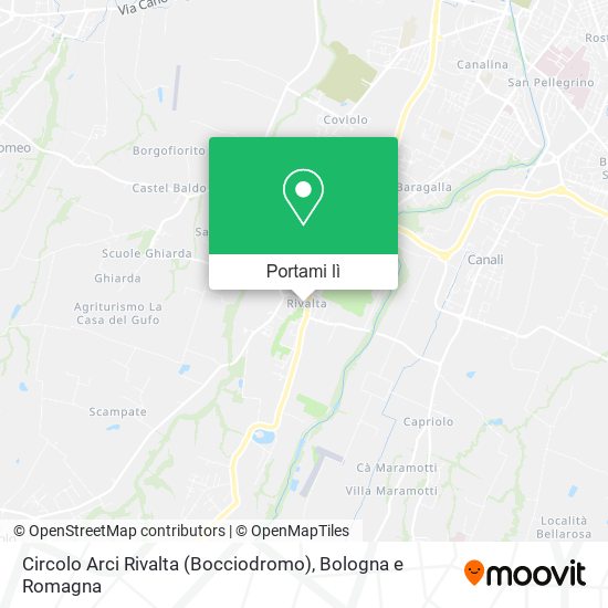 Mappa Circolo Arci Rivalta (Bocciodromo)