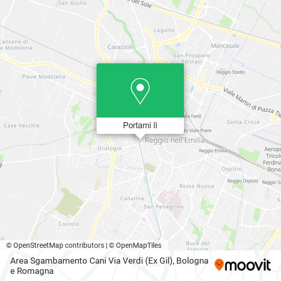 Mappa Area Sgambamento Cani Via Verdi (Ex Gil)
