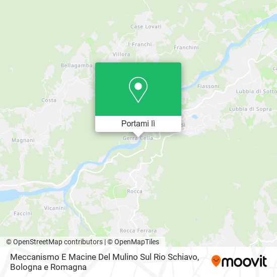 Mappa Meccanismo E Macine Del Mulino Sul Rio Schiavo