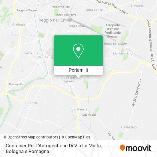 Mappa Container Per L'Autogestione Di Via La Malfa