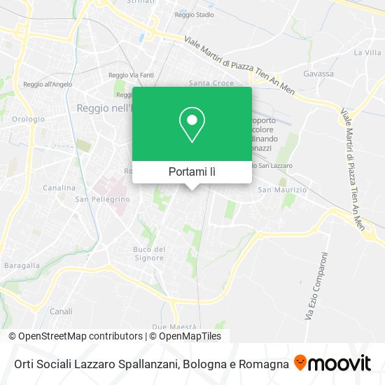 Mappa Orti Sociali Lazzaro Spallanzani