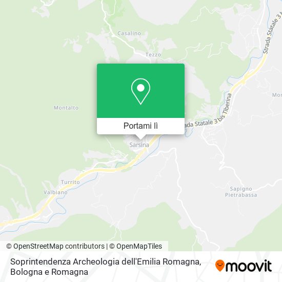 Mappa Soprintendenza Archeologia dell'Emilia Romagna