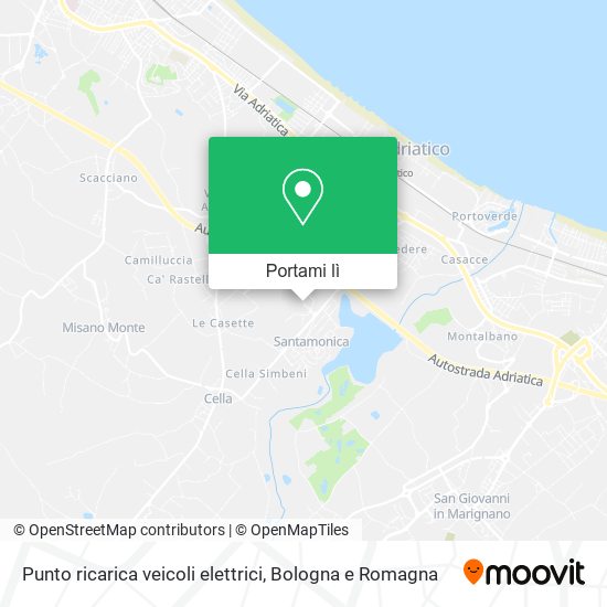 Mappa Punto ricarica veicoli elettrici